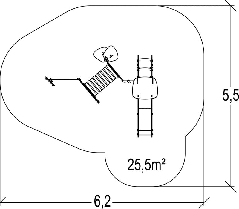 Diabolo Baby - structure pour aire de jeux Proludic - largeur 2,77 m - réf. J38706® - pour enfants dès 0,5 ans et jusqu’à 12 joueurs_2