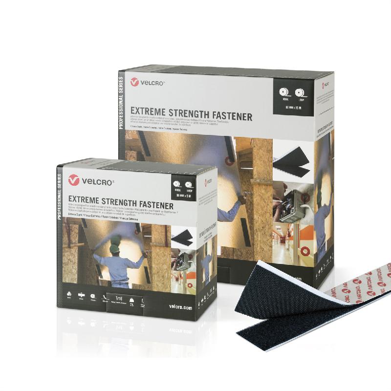 VELCRO® Extreme Strength Fixation 25m bande crochets 25m bande velours, crochets & velours 50mm noir_2