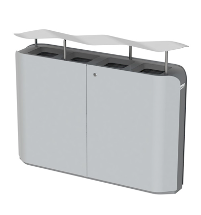 Metropole - poubelle publique élégante pour intérieur et extérieur - Bammens - design certifié Cradle-to-Cradle_2