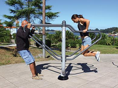 Urban Gym Barres Parallèles - Acier peint à la poudre - Dimensions : 2,01 x 0,61 x 1,49 m_2