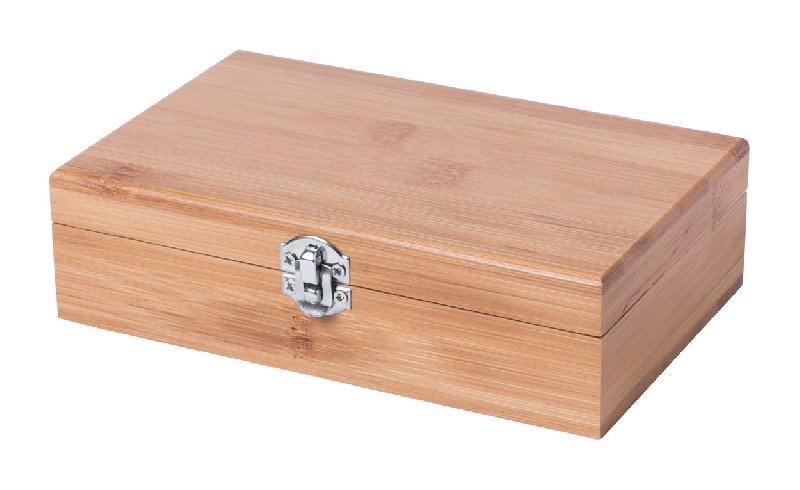 Set à vin - tire-bouchon, bouchon et stop-gouttes - boîte en bambou_2