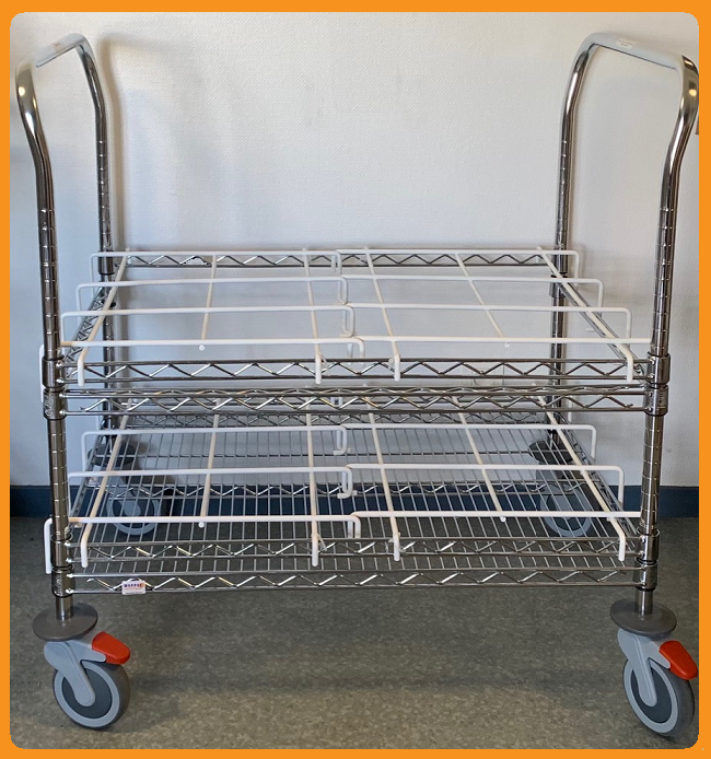 Chariot de transport ergonomique pour bouteille d'oxygene S2 et B5 O²Cart - CHAROXY_2