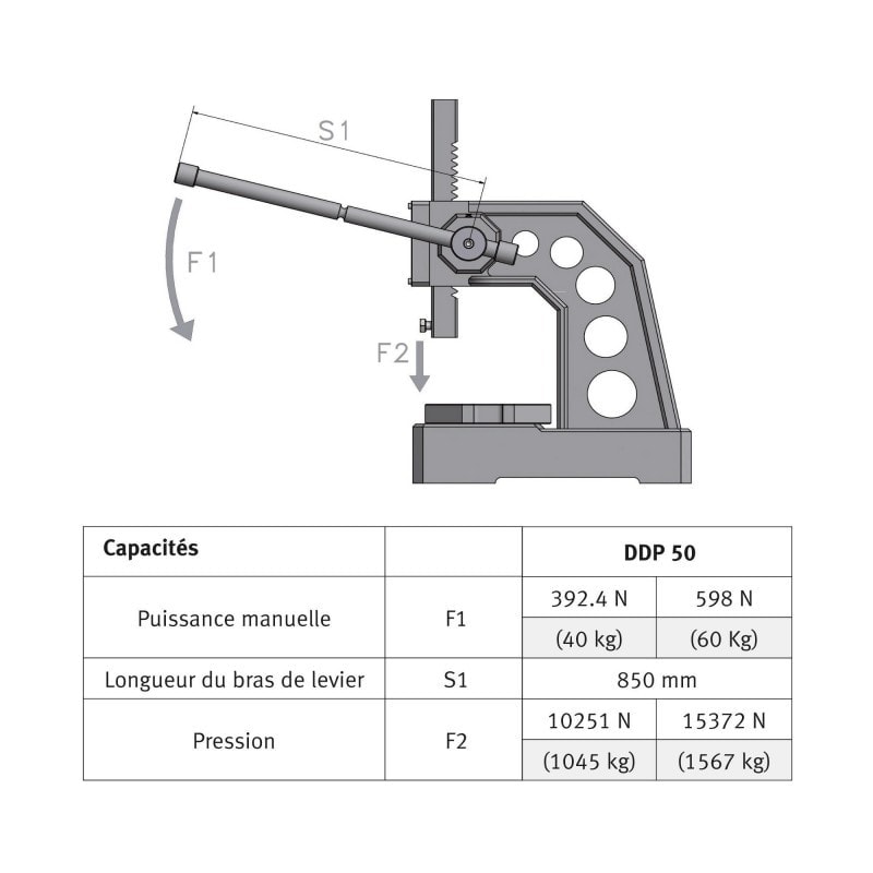 Presse manuelle Optimum DDP50 - 3359015 - Précision, robustesse et qualité allemande_2