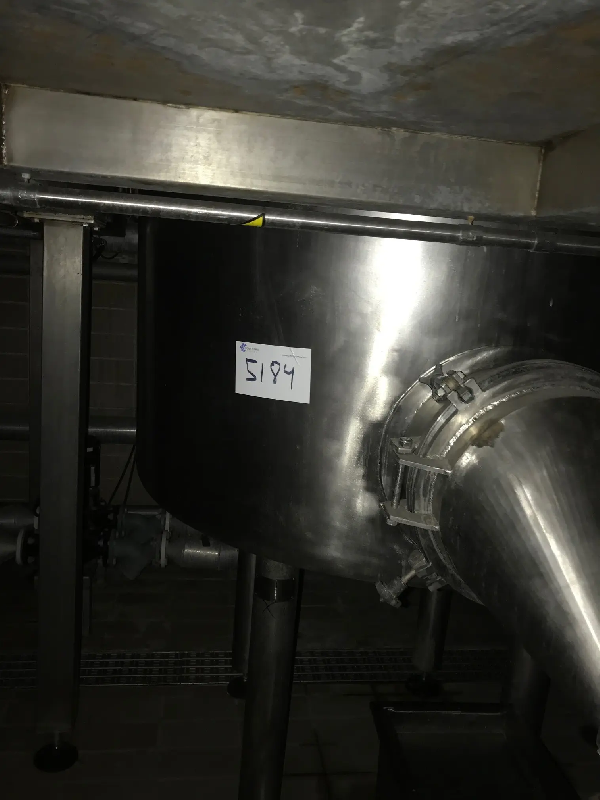 Cuve inox d'occasion 1 000 litres avec enveloppe, installation d'agitation et chauffage hermétique_80 - référence : c5184_2