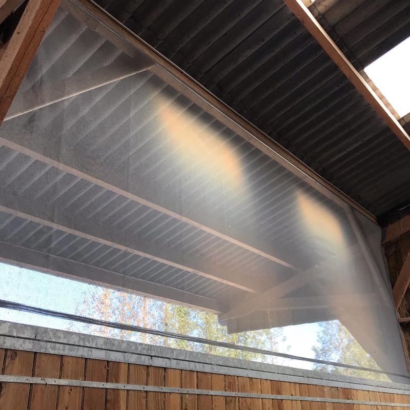 Filet brise-vent fixe et sectionnel - protection contre les intempéries avec ventilation, ignifuge M1/M2, garantie 10 ans_2