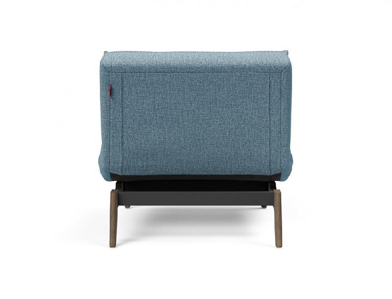 Innovation Living - Fauteuil Splitback Eik Convertible Lit 90x115 cm - Pieds en Chêne Noyer - Tissu Mixed Dance Light Blue_2