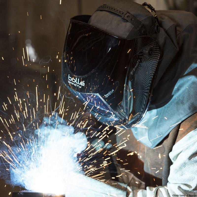 Masque de soudure Flash - Bolle Safety - Design sportif, champ de vision XXL 98x87mm, teintes variables 5-8/9-13_2