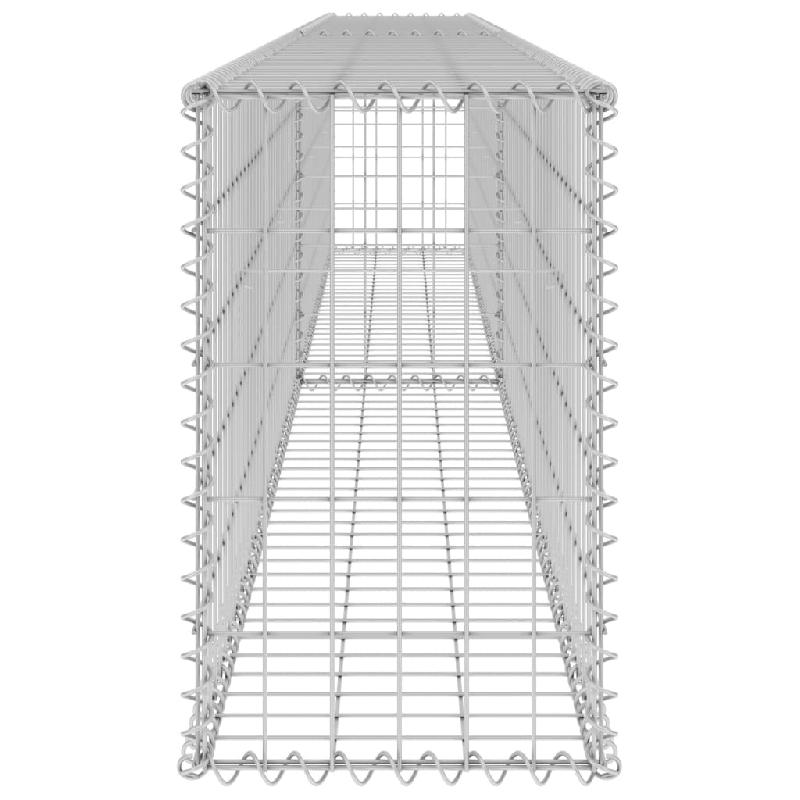 Vidaxl mur en gabion avec couvercles acier galvanisé 300x30x50 cm 147820_2