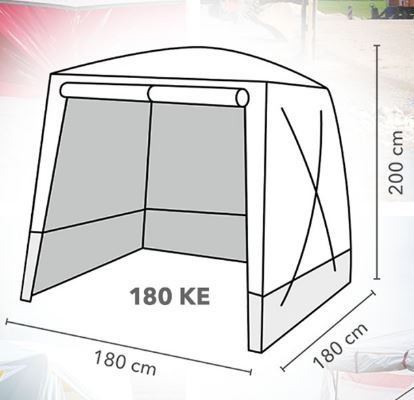 Tente de décontamination à toit plat - thermo-désinfecteur TES 200 - 180 KE - 3,24 m², résistante aux intempéries_2