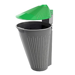 Corbeille en polyéthylène haute densité - Traitée anti UV et anti graffiti - HELICE - Capacité 55 L_2
