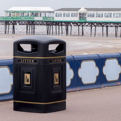 Jubilee - poubelle publique Glasdon - 240 litres - haute capacité et sécurité_2