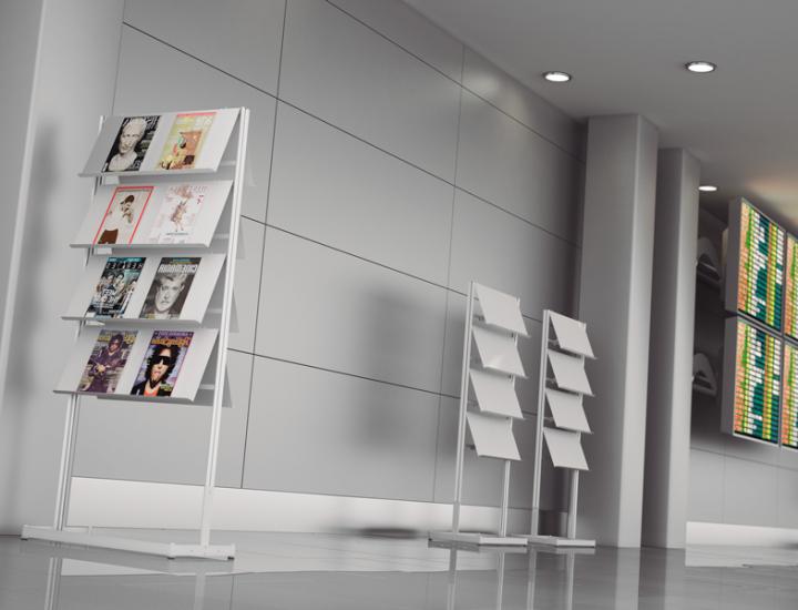 Présentoir mural pour brochure - FLAP - Ref : FPP3BL_2