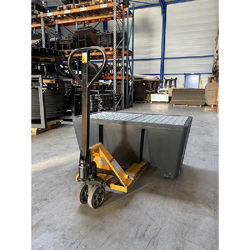 Bac de rétention pour 1 fût - PEHD noir - 240L avec caillebotis acier galvanisé - Fabrication française_2