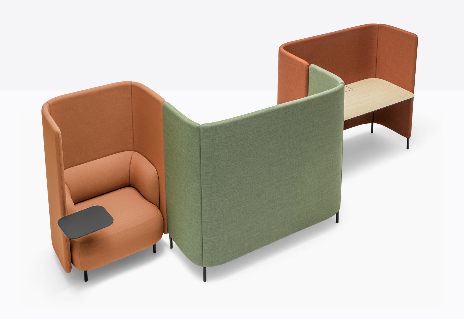 Banquette ergonomique et acoustique pour coworking moderne_2