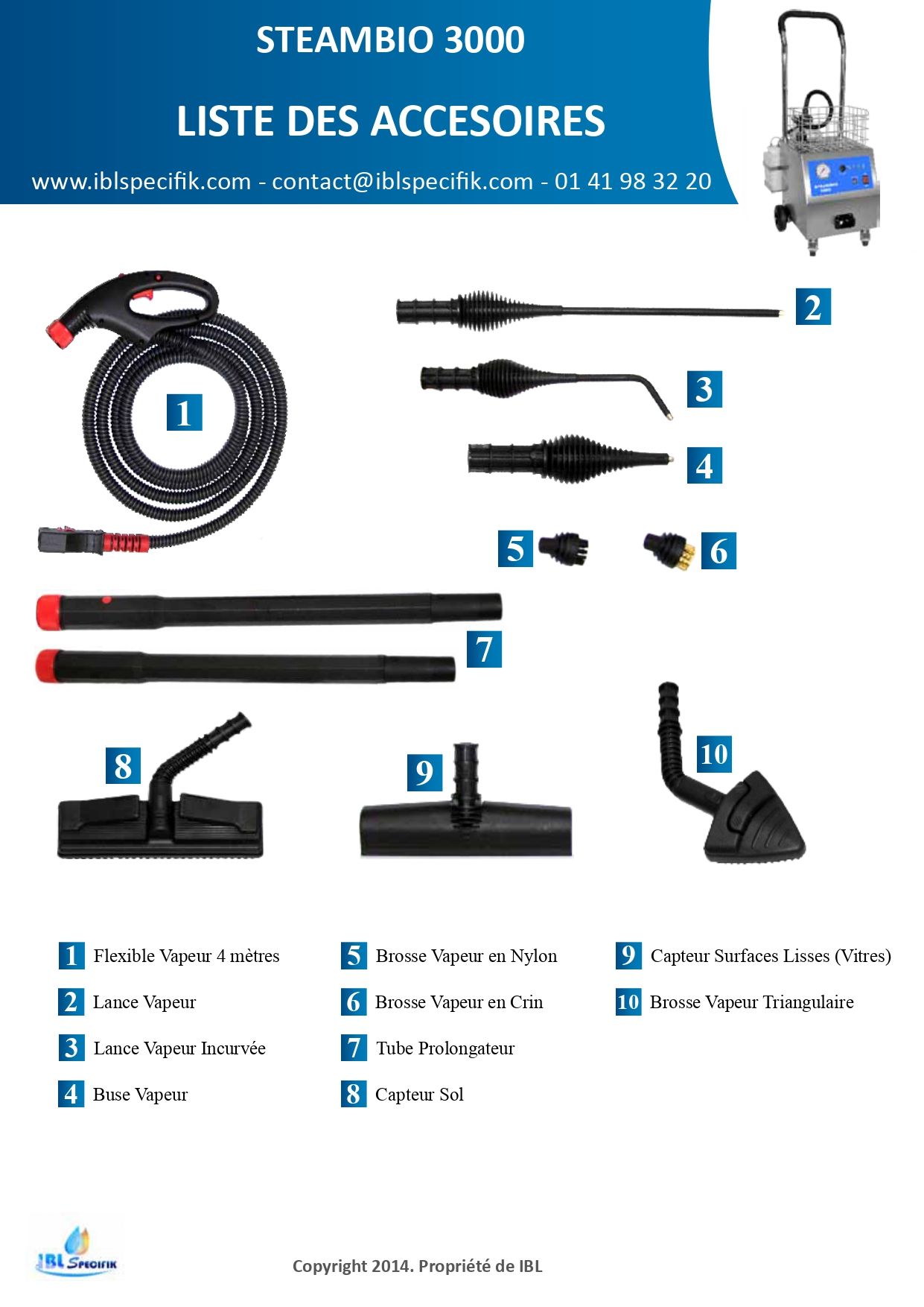 Steambio 3000 - nettoyeur vapeur professionnel - puissance  8 bars_2