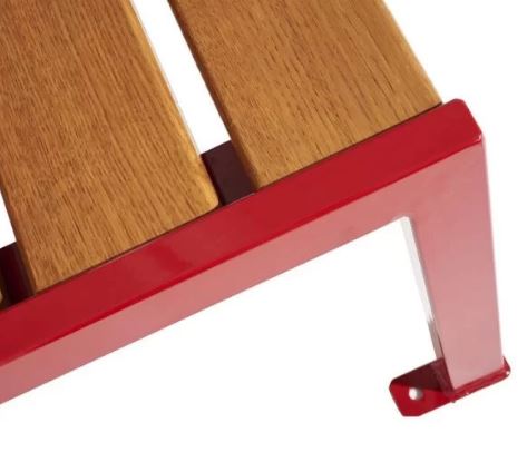 Chaise longue Silaos en bois et piétement en acier - Acier/Bois – Sans accoudoir - Profondeur 1456 mm - Hauteur d'assise 350-450 mm_2