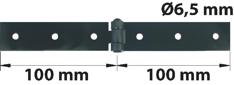 Charnière forte en acier noir pour volets battants - l.40 x L.100 mm - AFBAT - Prépeint - Fabrication française_2