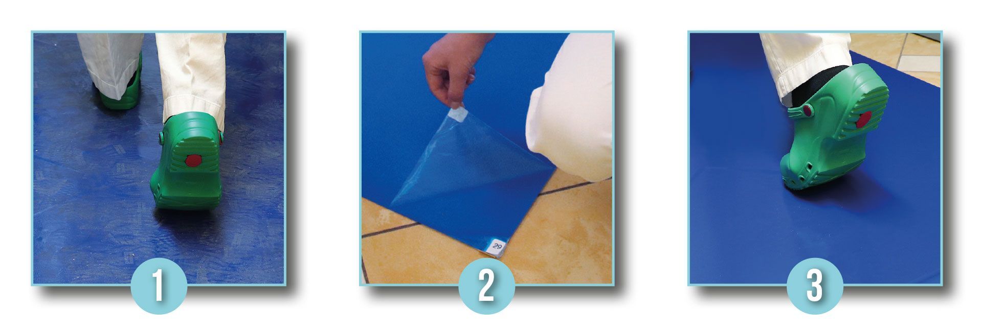 Tapis de décontamination - CBS Medical SRL - bactéricide et fongicide avec feuilles adhésives numérotées_2