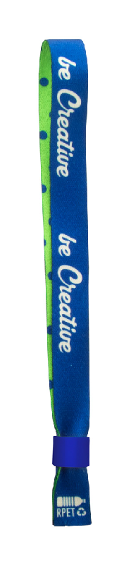 Bracelet festival personnalisable - polyester RPET - fermoir de sécurité coloré - impression sublimation double face_2