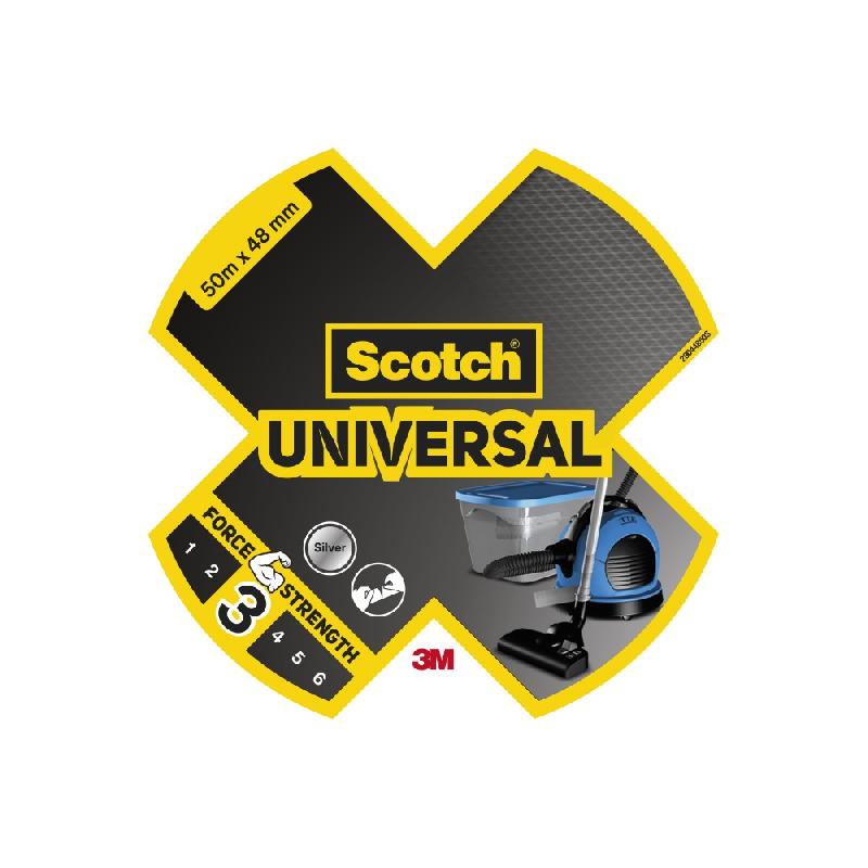 Adhésif de réparation SCOTCH Universal - Gris, 50 m x 48 mm - Déchirable à la main, multi-usage_2