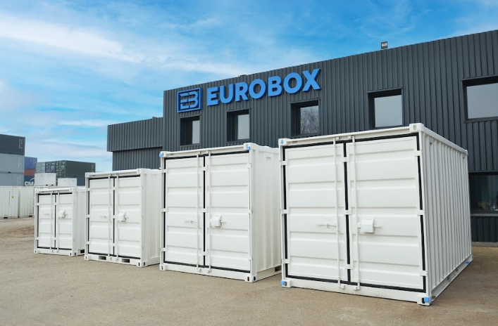Container de stockage 6 pieds en a cier robuste et finition étanche - Gris - Eurobox_2