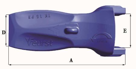 Dents de godet Turnkey TKN15 PR - 46.5 Kg - Dimensions précises (535x230x9x143x154 mm)_2