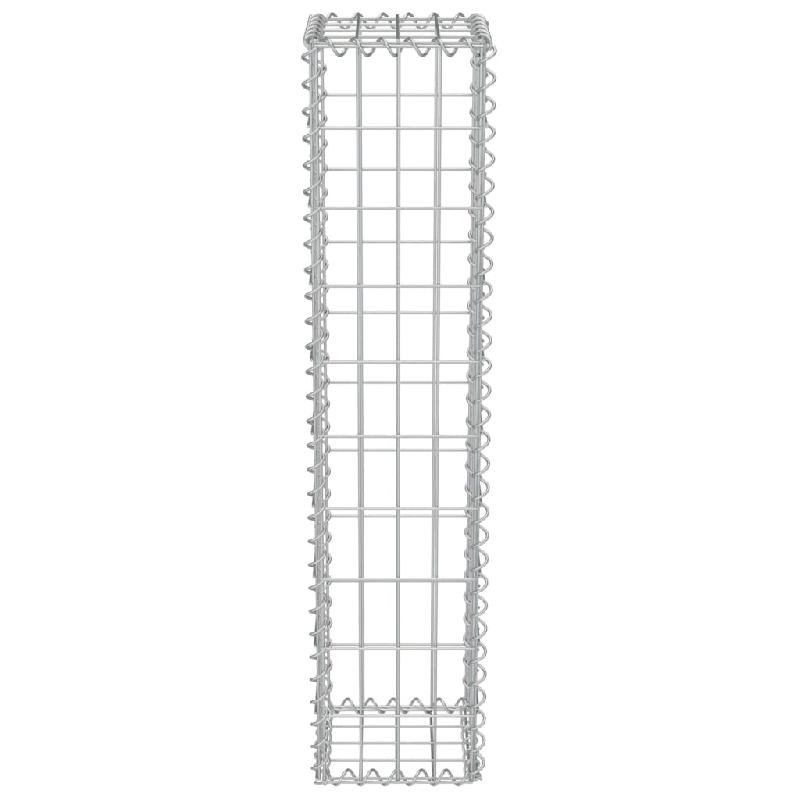 Vidaxl mur à gabion avec couvercles acier galvanisé 20 x 20 x 100 cm 143575_2
