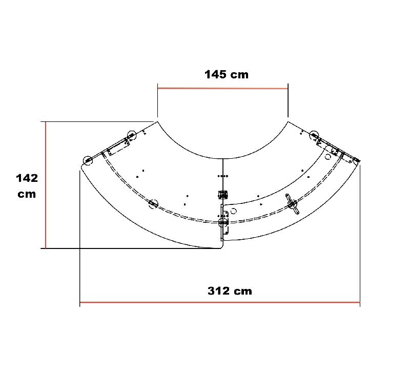 Banque d'accueil Glass avec accès PMR - Quadrifoglio - Droite_2