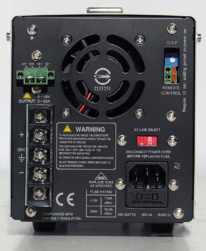 FI1820 - Alimentation numérique 1 voie 18 V / 10 A ou 18 V / 20 A, 360 W - compacte et performante_2