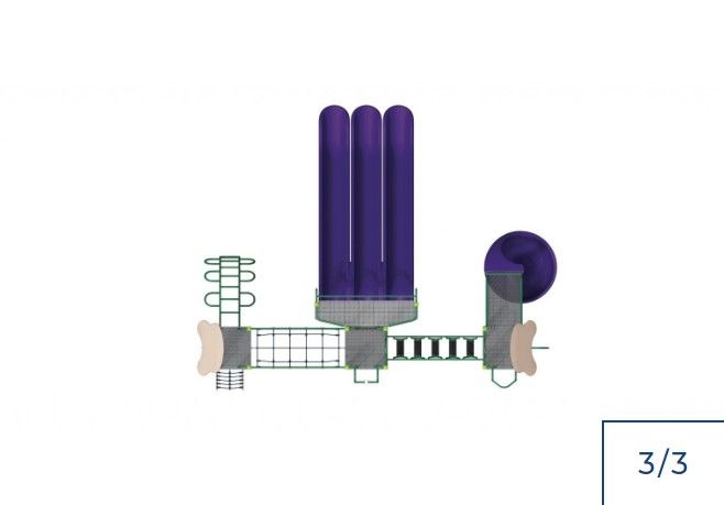 Structure de jeux combinées pour enfants de 5 à 12 ans - Hauteur de chute 343 cm - PZP-W309 - Go-Elan_2