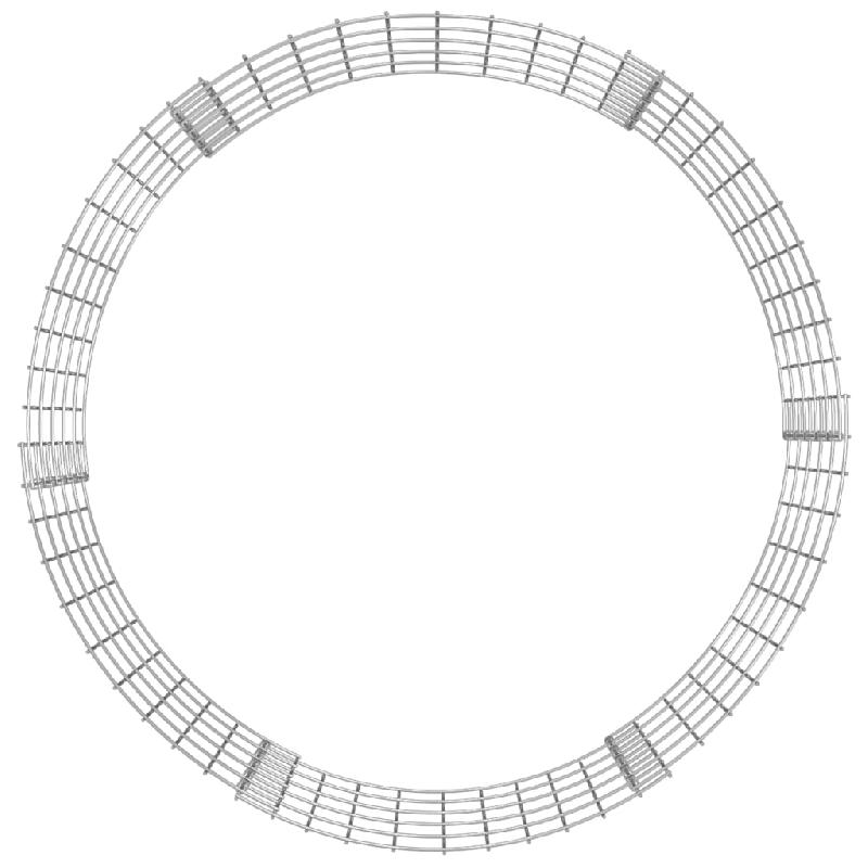 Vidaxl poteau à gabion circulaire acier galvanisé ø100x50 cm 152017_2