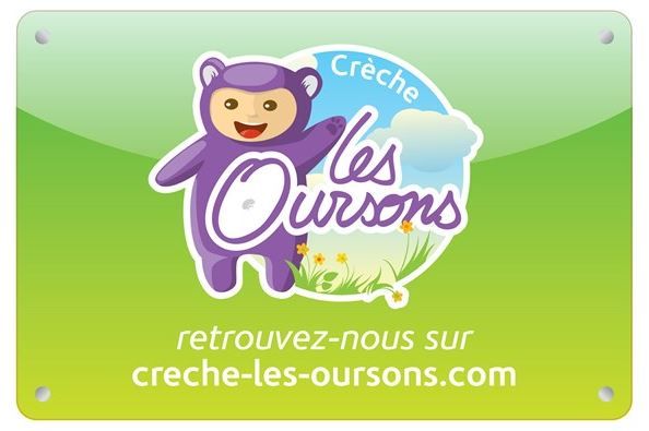 Panneau d'enseigne entrée de crèche ou d'école - Direct Signalétique - Plexiglas 5 mm - 600 x 420 mm - 7 couleurs disponibles_2