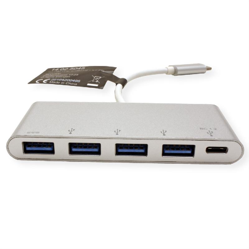 ROLINE Hub USB 3.2 Gen 1, 4 ports, type C, 1 port PD_2