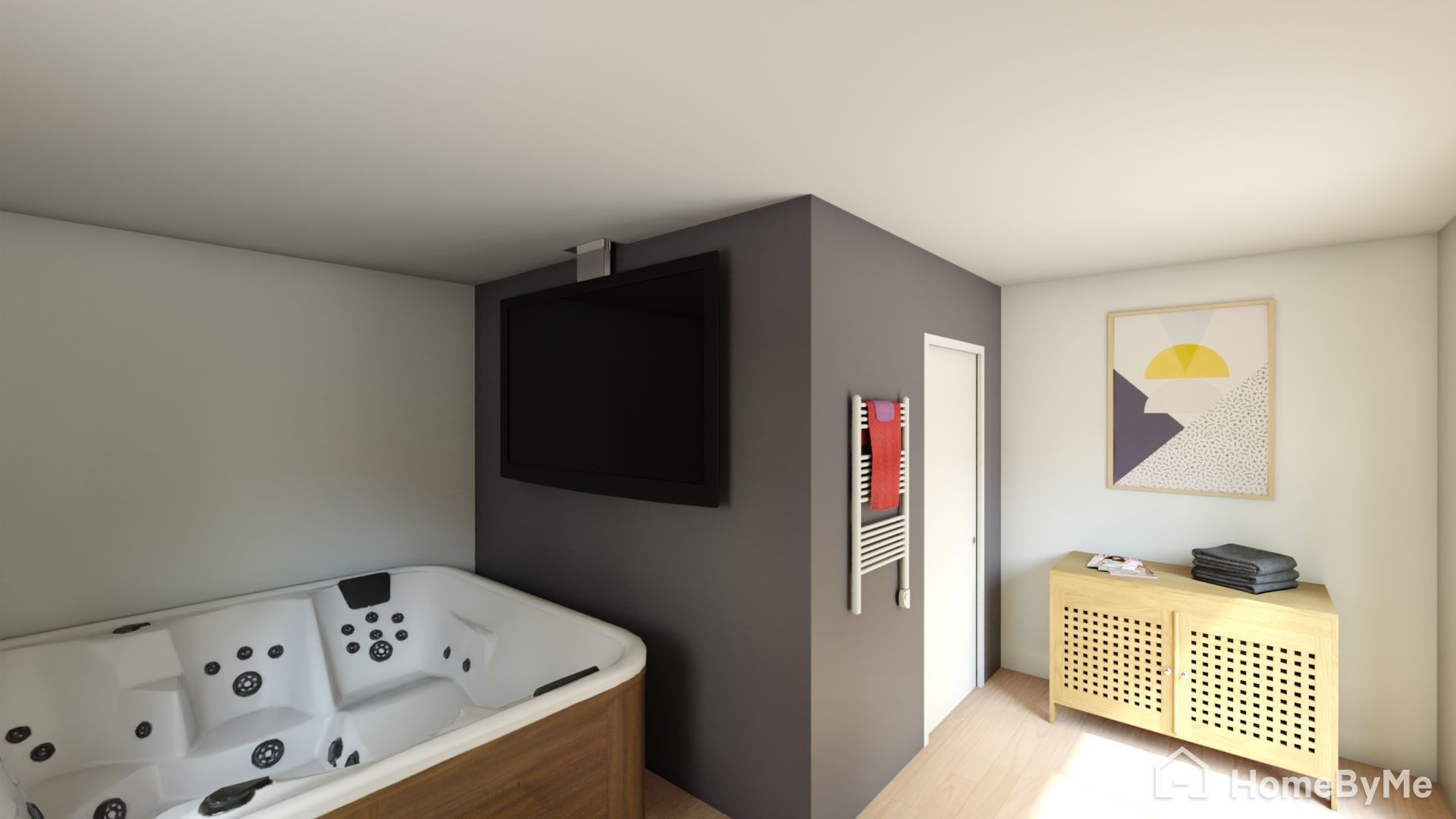 Salle de sport de jardin avec sauna et espace détente