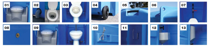 Toilette mobile chimique Sanilib Mini Cab - 99 x 78 x 220 cm, roulante et facile à déplacer_2