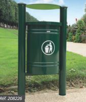 Corbeille SAINTONGE 40 litres personnalisable - 4 pommeaux décoratifs au choix - Ligne PROVINCE_2