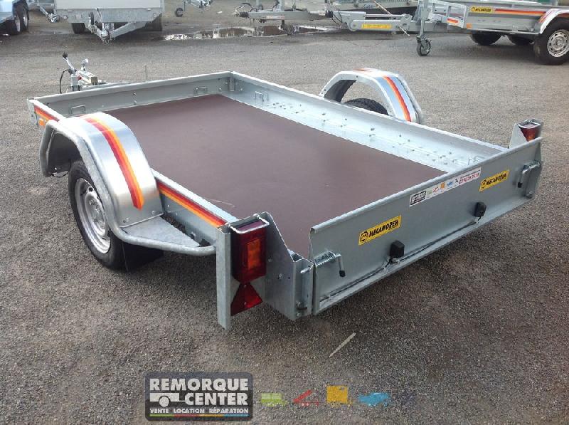 Remorque plateau MECANOREM - RPMS 405 - PTAC : 750 Kg - 1 essieu non freiné - 250 x 150 cm - Reference HKT-2.5X1.5_2