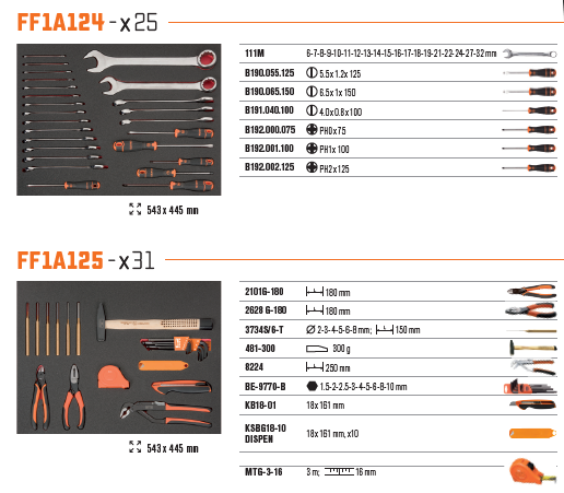 Servante d'atelier BAHCO 7 tiroirs - noir - 216 outils - plateau robuste et verrouillage sécurisé_2