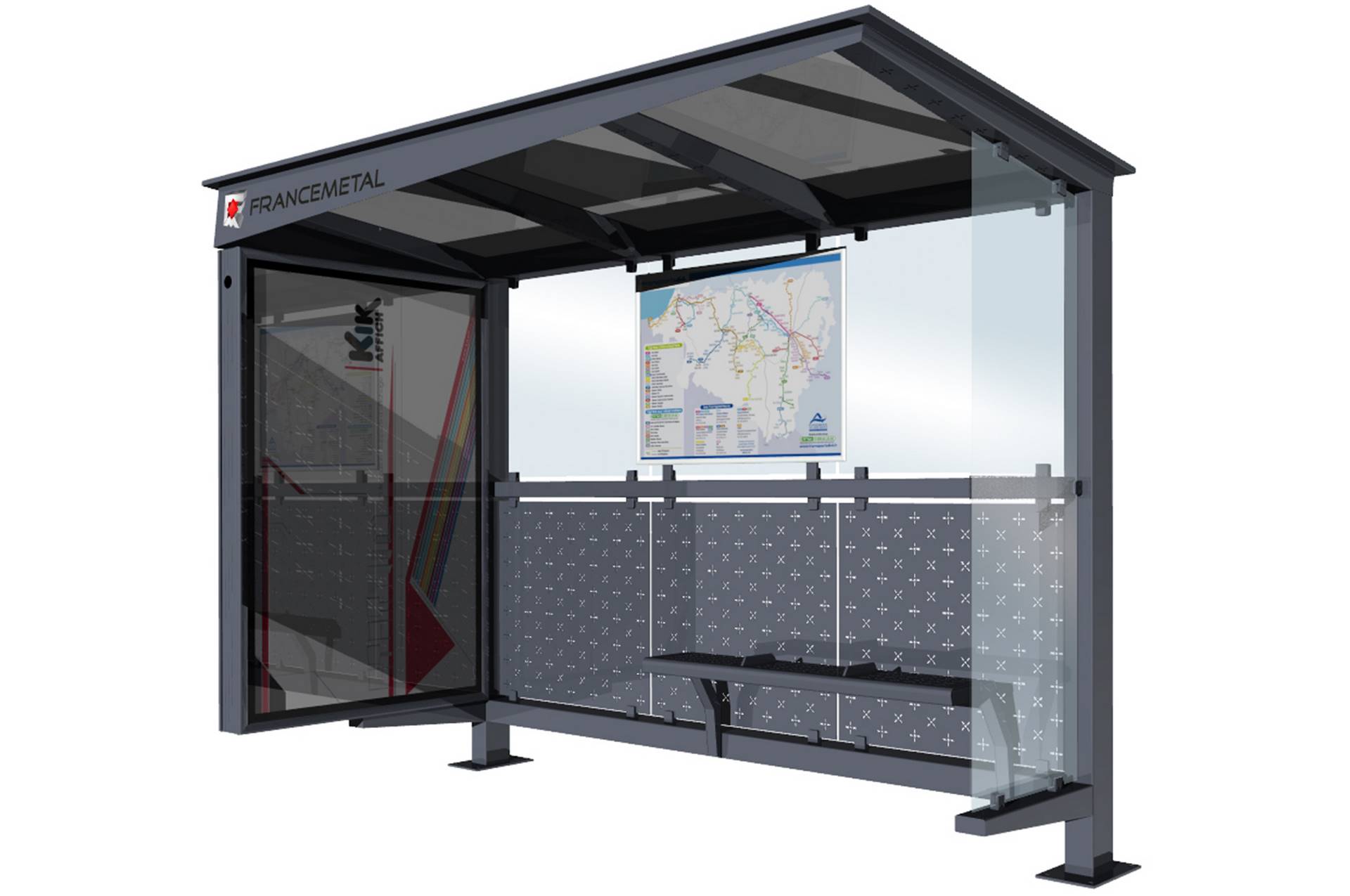 Abris voyageurs - Kikaffich - Supports d’affichage et mobilier urbain sur mesure_2