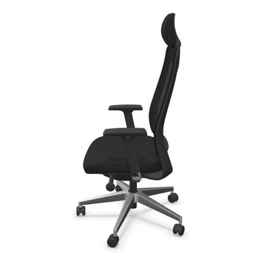 Fauteuil ergonomique de bureau Fairfax Sitek neuf - noir, synchrone blocable, support lombaire réglable, accoudoirs 4D_2