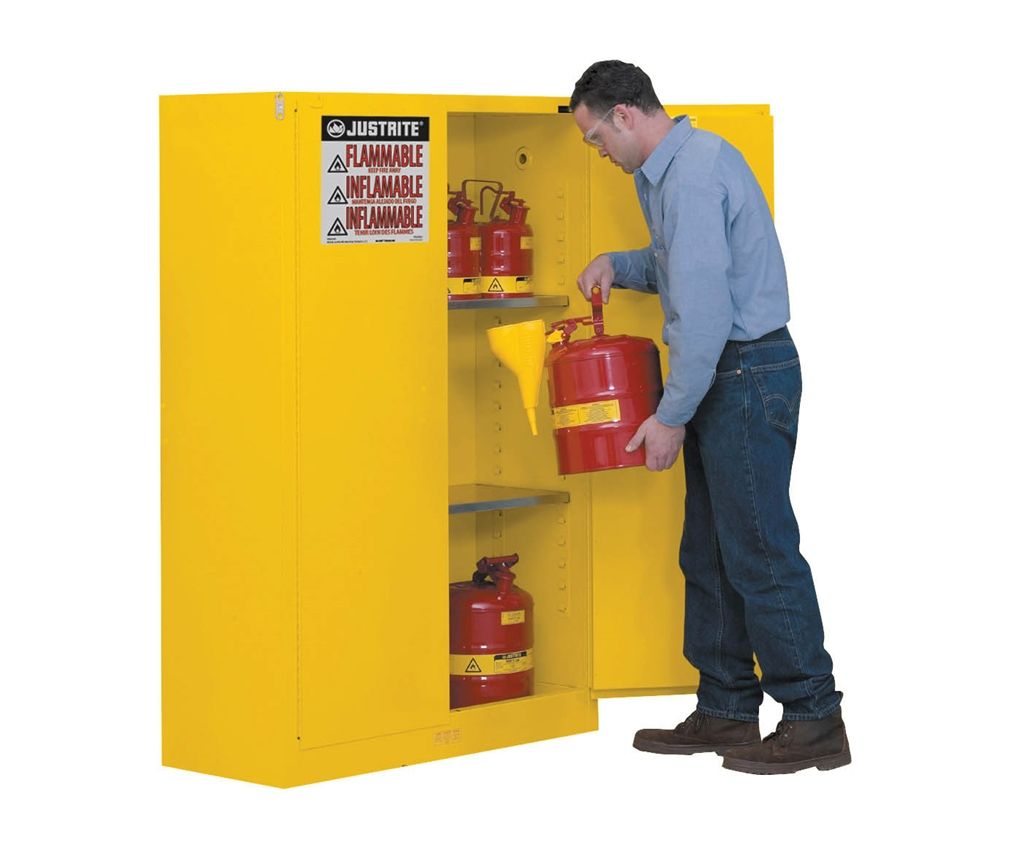 Ju450 - armoire de sécurité pour produits inflammables - delahaye industries - capacité : 170 l - résistance au feu 15min_2