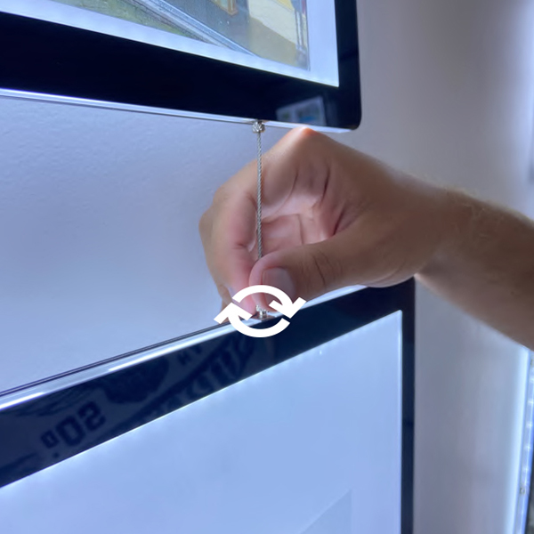 Afficheur lumineux double face A3 avec ouverture magnétique