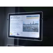 Porte-affiche LED Mega - 6000 lumens - Formats A4 et A3 - Gravure personnalisée_2