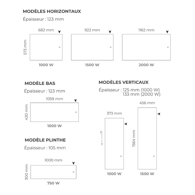 CAMPALYS Radiateur connecté vertical 1000W Blanc satiné - Intuis - M151213_2
