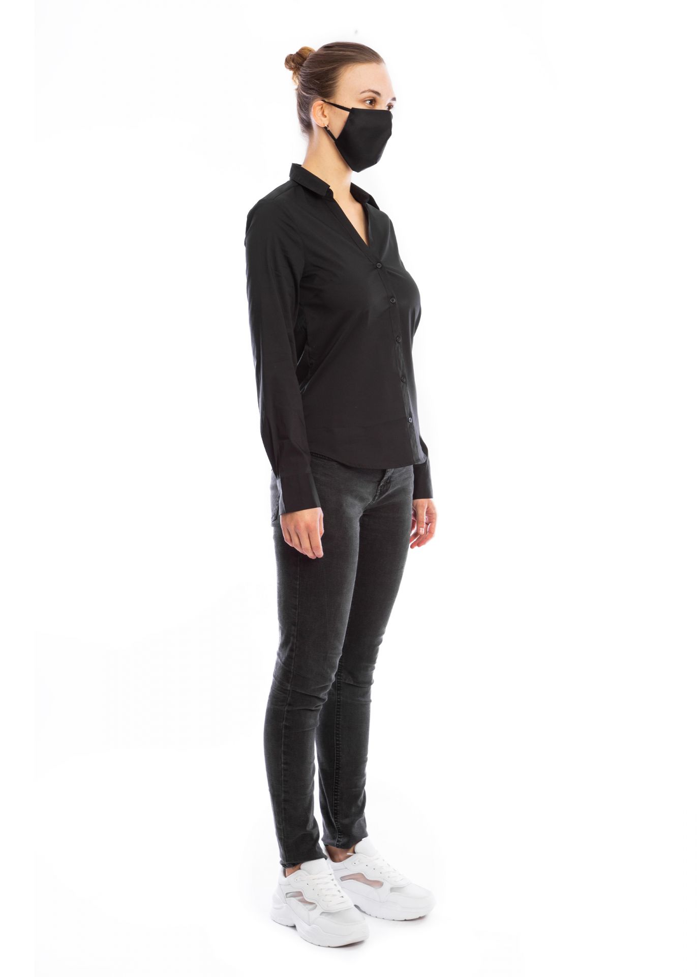 Chemise professionnelle femme - modèle Biot - personnalisable - manches longues ou courtes - Made in France_2