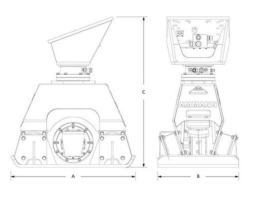 Plaque de compactage adaptable pour pelle 12 à 40 tonnes - ammann france - Apa 75/74 2m_2