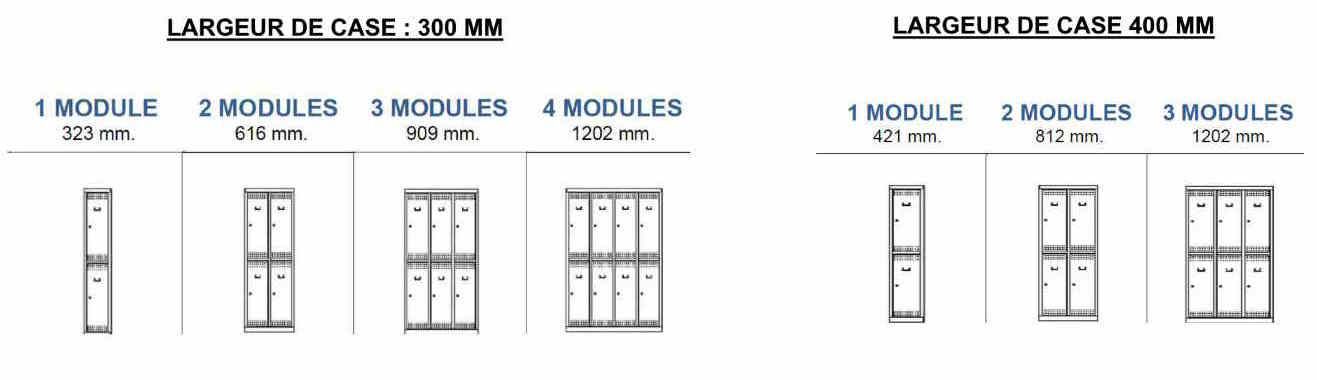 Vestiaires compacts TASK - Demi-cases - 2 portes par colonne - Largeur 30 ou 40 cm_2