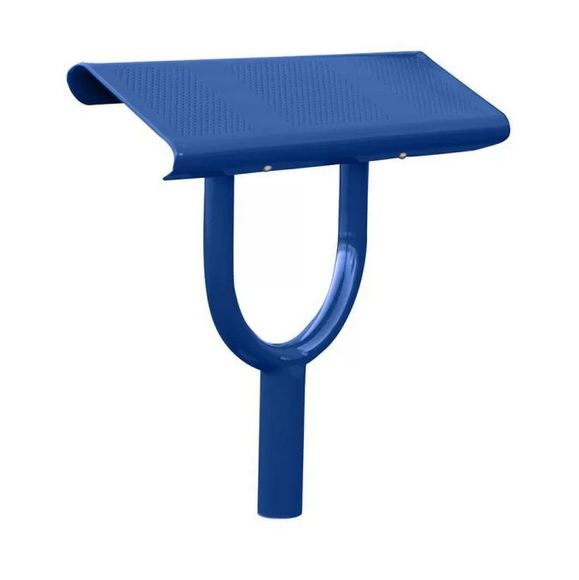 Assis-debout Oslo - Structure en tube acier Ø 76 mm - Assise en tôle d’acier galvanisée perforée - Longueur 900 mm_2