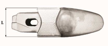 Dents de godet Fastkey FK9 1550 PA 0° - 21,5 kg - Dimensions précises et épaisseur de lame 50 mm_2