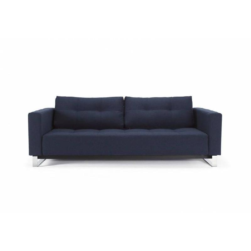 Canapé convertible design Cassius Deluxe Excess Mixed Dance Blue - Innovation Living - Couchage 155x200 cm_2